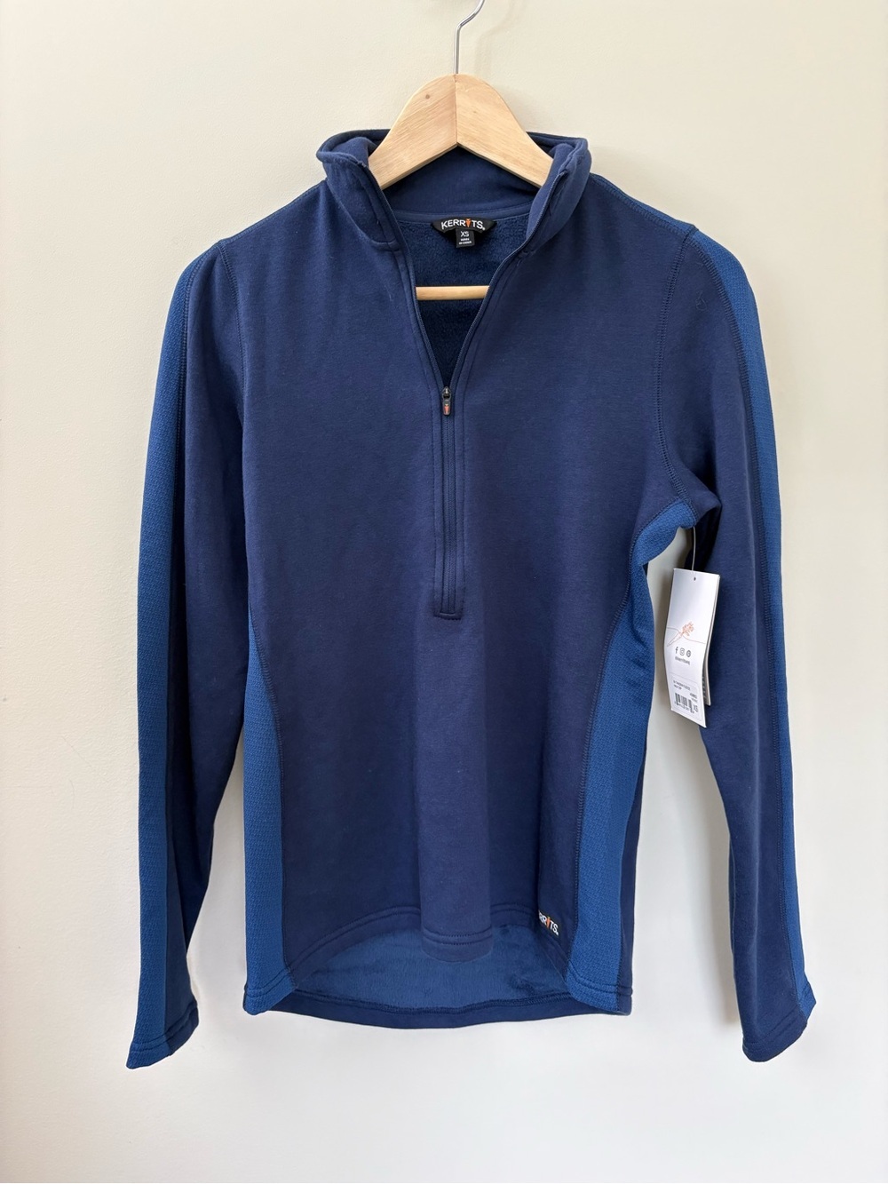 Kerrits Indigo Tandem Fleece 1/2 Zip Pullover Sweatshirt Size XS New with Tags